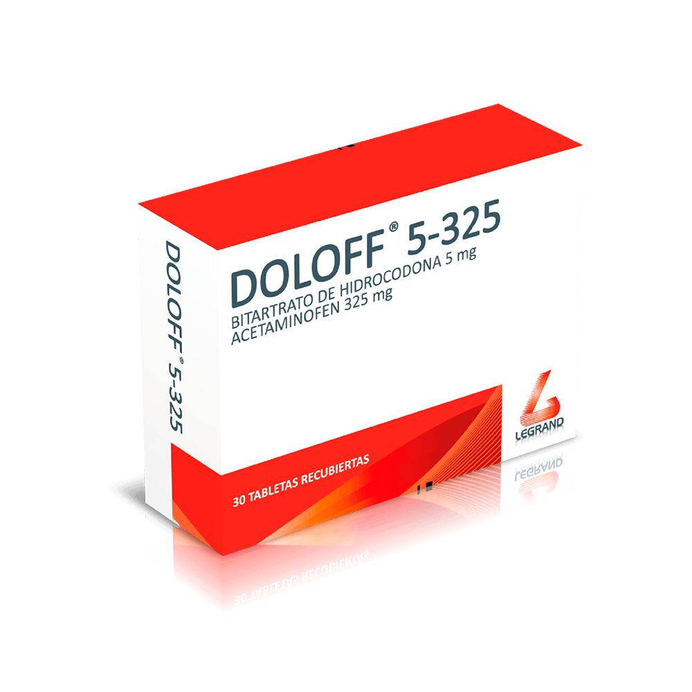 DOLOFF 5/325mg TABLETAS CAJA X 30 (HIDROCODONA + ACETAMINOFEN)