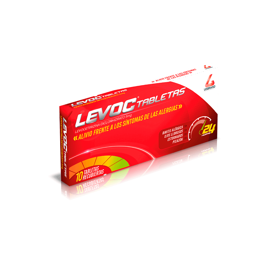 LEVOC 5 mg TABLETAS CAJA X 10 (LEVOCETIRIZINA)