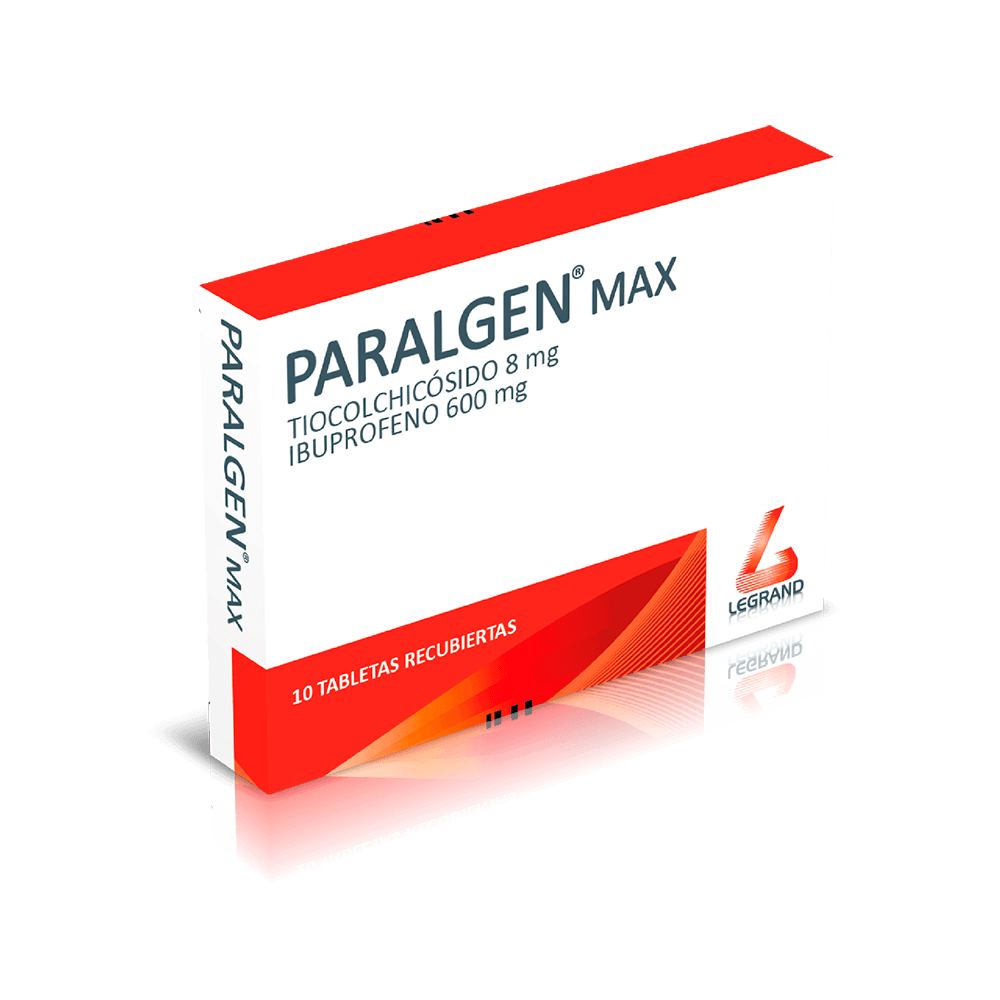 PARALGEN MAX 8/600mg TABLETAS CAJA X 10
