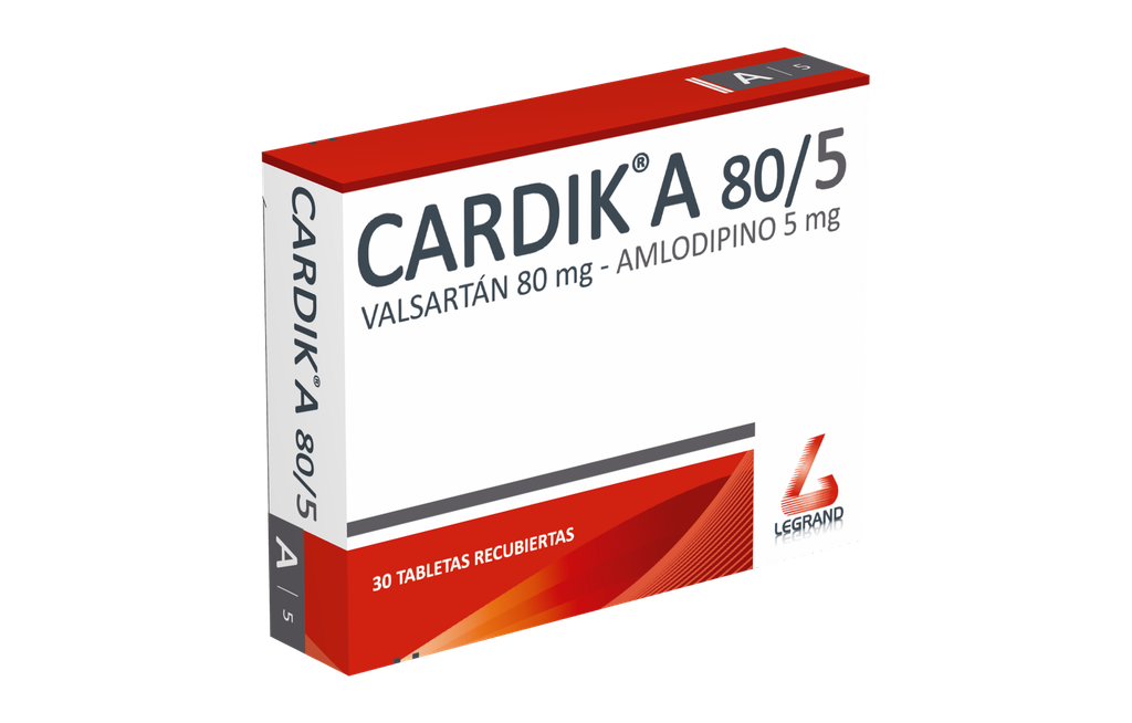 CARDIK A 80/5mg TABLETAS RECUBIERTAS X 30