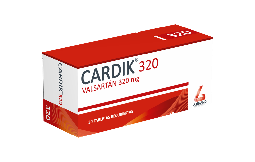 CARDIK 320mg TABLETAS RECUBIERTAS X 30 (VALSARTÁN)