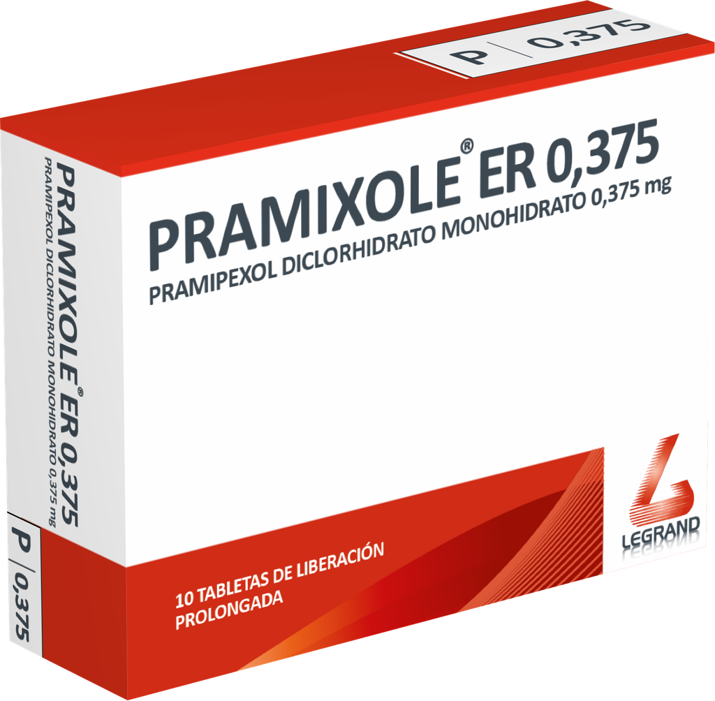 PRAMIXOLE ER 0,375mg TABLETAS DE LIBERACIÓN PROLONGADA CAJA X 10