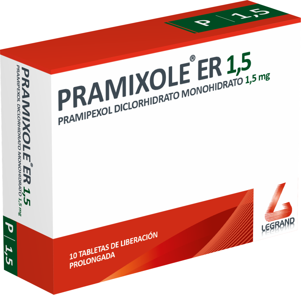 PRAMIXOLE ER 1,5mg TABLETAS DE LIBERACIÓN PROLONGADA CAJA X 10