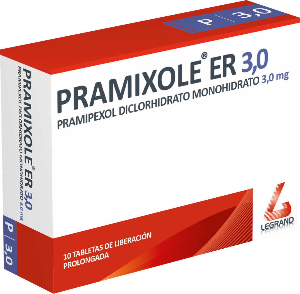 PRAMIXOLE ER 3mg TABLETAS DE LIBERACIÓN PROLONGADA CAJA X 10