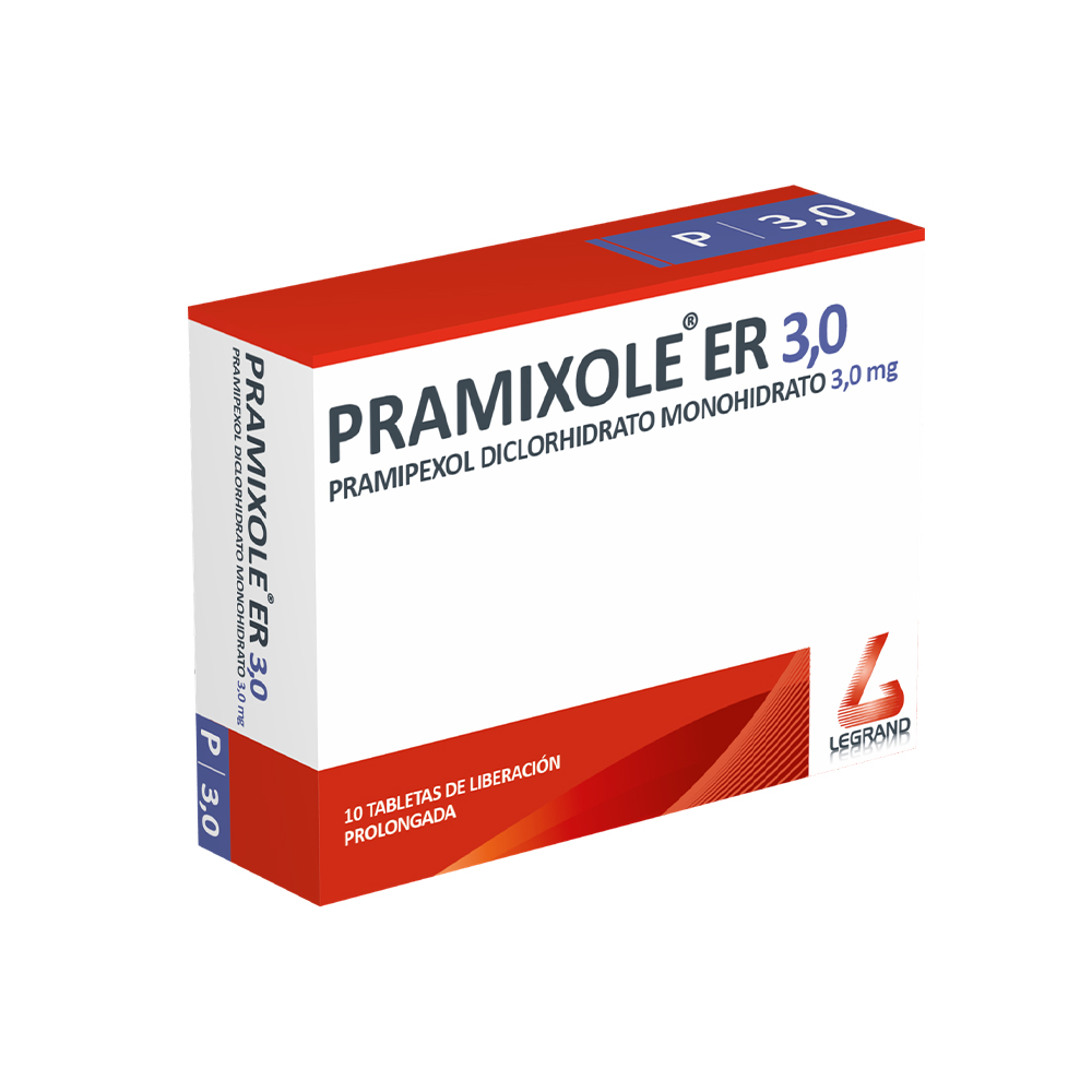 PRAMIXOLE ER 3mg TABLETAS DE LIBERACIÓN PROLONGADA CAJA X 10