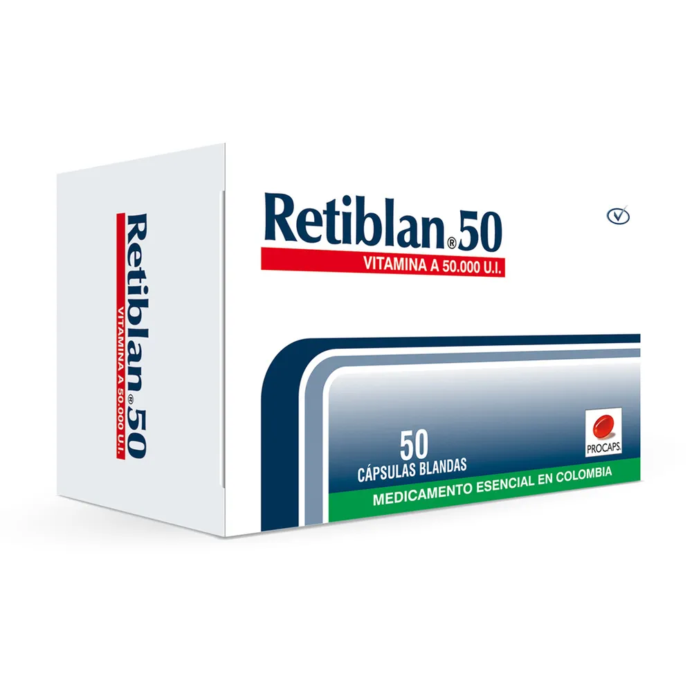 RETIBLAN 50000UI CAP BLAND CAJA X 50 (VITAMINA A)