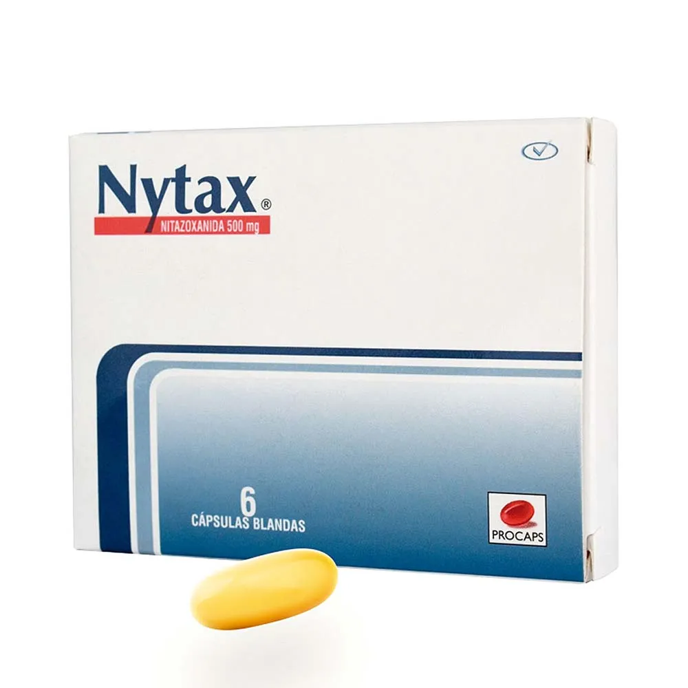 NYTAX 500MG CAP BLAND CAJA X 6 (NITAZOXANIDA)
