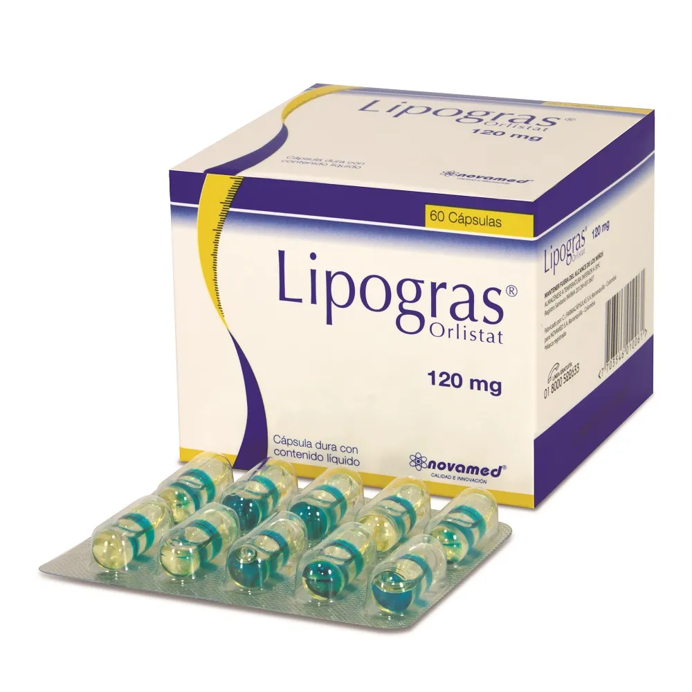 LIPOGRAS 120MG CAP CAJA X 60 (ORLISTAT)