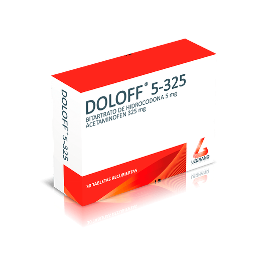 [LPT11787] DOLOFF 5/325mg TABLETAS CAJA X 30 (HIDROCODONA + ACETAMINOFEN)