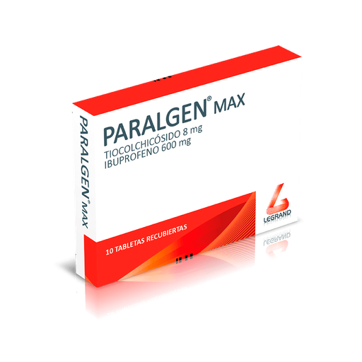 [LPT11773] PARALGEN MAX 8/600mg TABLETAS CAJA X 10