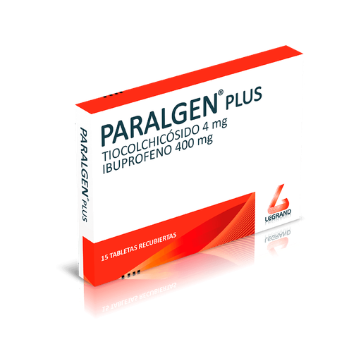 [LPT11775] PARALGEN PLUS 4/400mg TABLETAS CAJA X 15 (TIOCOLCHICÓSIDO + IBUPROFENO)
