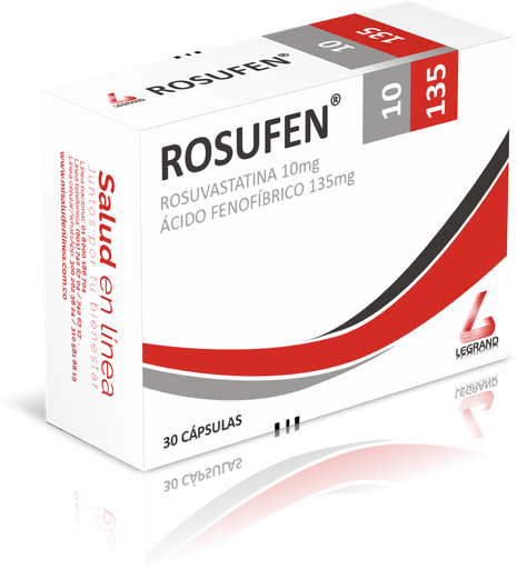 [LPT11897] ROSUFEN 10/135mg X 30 CAPSULAS