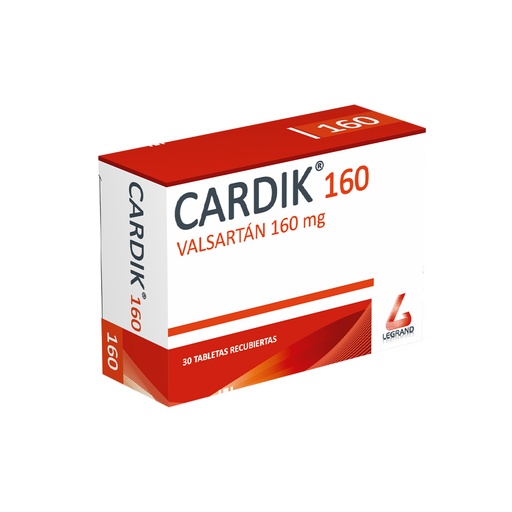 [LPT13753] CARDIK 160mg TABLETAS RECUBIERTAS X 30 (VALSARTÁN)