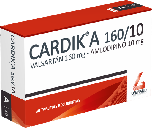[LPT16756] CARDIK A 160/10mg TABLETAS RECUBIERTAS X 30