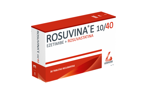 [LPT15764] ROSUVINA E 10/40mg TABLETAS RECUBIERTAS X 30