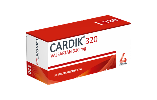 [LPT13765] CARDIK 320mg TABLETAS RECUBIERTAS X 30 (VALSARTÁN)