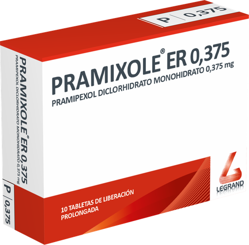 [LPT12878] PRAMIXOLE ER 0,375mg TABLETAS DE LIBERACIÓN PROLONGADA CAJA X 10