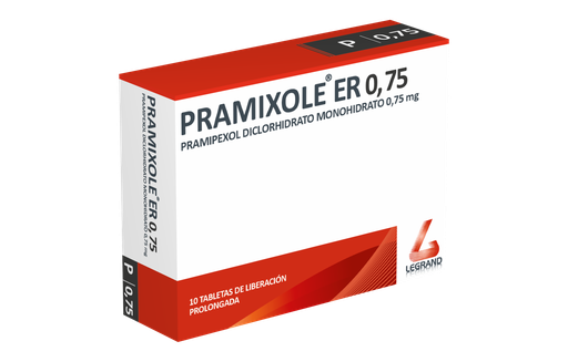 [LPT12879] PRAMIXOLE ER 0,75mg TABLETAS DE LIBERACIÓN PROLONGADA CAJA X 10