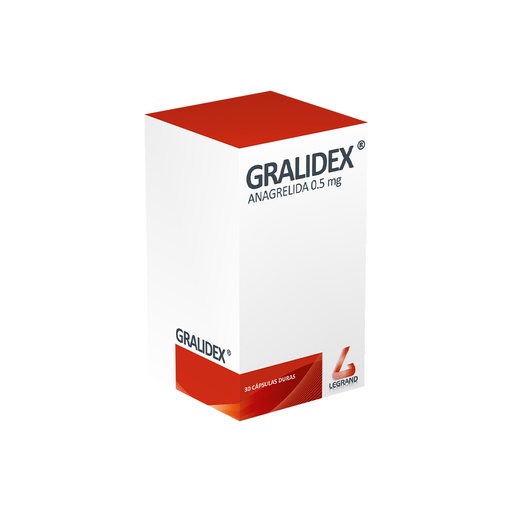 [LPT11861] GRALIDEX 0,5mg CAPSULAS CAJA X 30 (ANAGRELIDE)