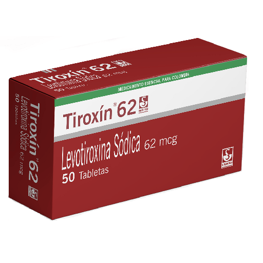 [LPT21016] TIROXIN 62MCG TAB CAJA X 50 