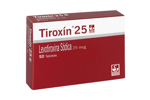 [LPT21017] TIROXIN 25MCG TAB CAJA X 50 