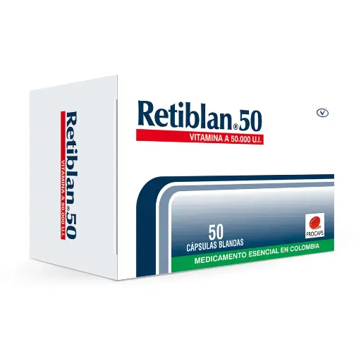 [LPT21034] RETIBLAN 50000UI CAP BLAND CAJA X 50 (VITAMINA A)